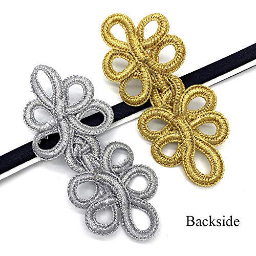 Evago 10 Pairs Chinese Knots Frog Buttons Closure Sewing Fasteners For Sweater Cloak Coats Scarf Cardigan And Costumes Outfit Sewing, Gold #TOP5