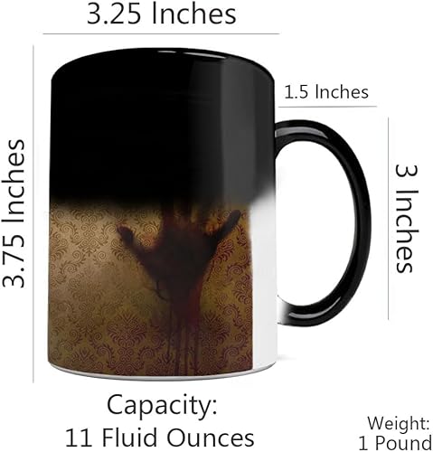 Miniatura 10 de Aigori DARYL WAS HERE, regalos de Muertos vivientes, taza de cerámica que cambia de color sensible al calor (11 onzas), regalo TWD para hombres y