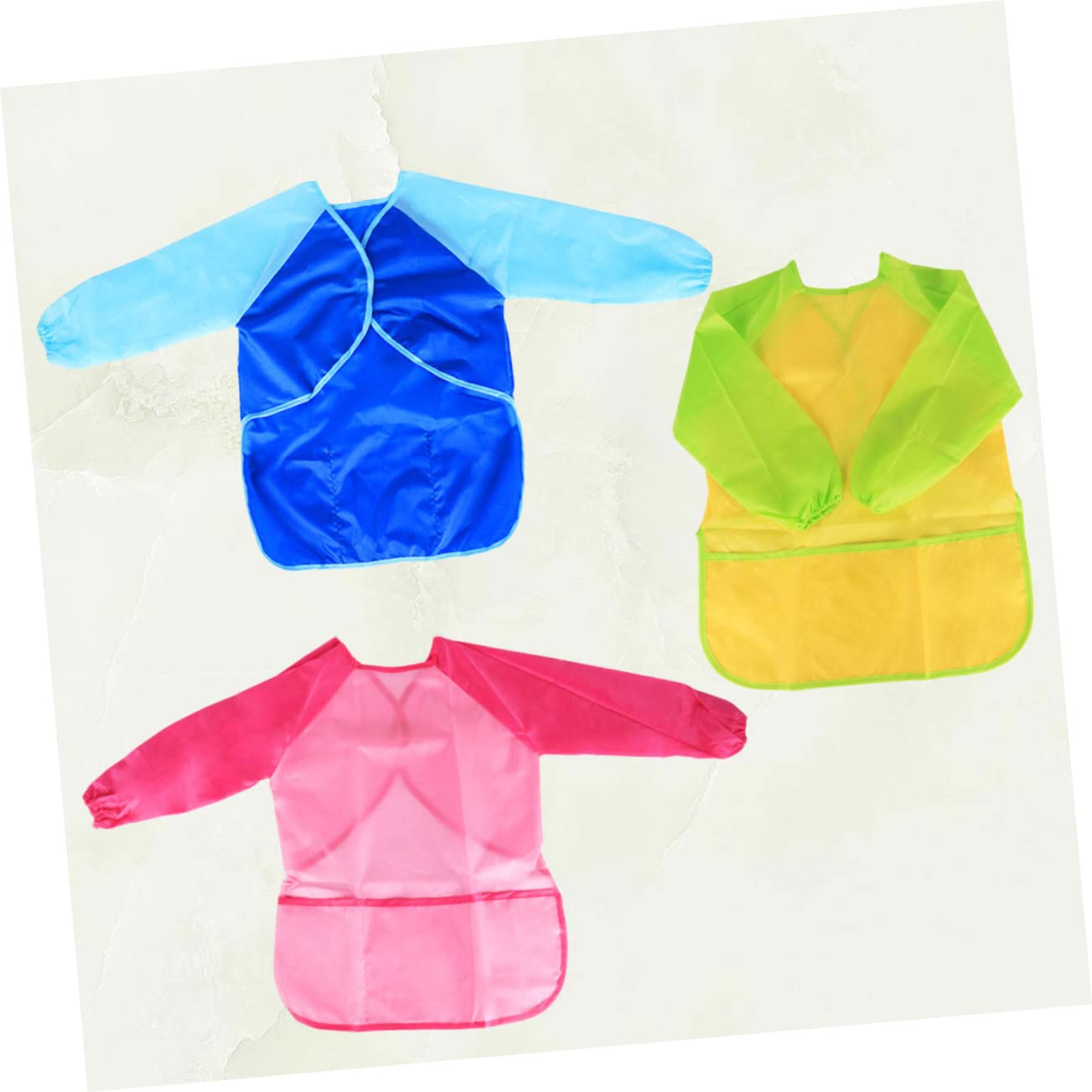 Toyvian 6pezzi Grembiule Per Ragazzo Ragazza Da Maniche Lunghe Protezione Per Disegno e Pittura Facile Da Pulire e Riutilizzabile
