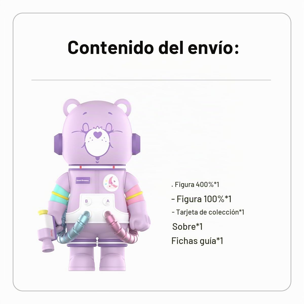 POP MART Mega Space Molly 400%+100% Sweet DreamBears de Acción Popular Figura Coleccionable y Adorable Juguete Artístico Regalo Creativo 1PC