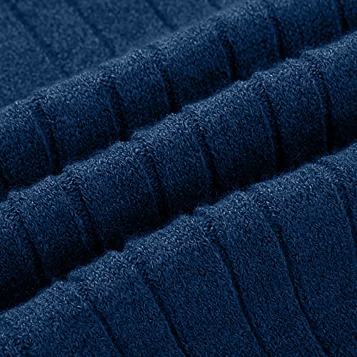 Sweater for Men Long Sleeve Half Turtleneck Quarter Zip Slim Fit Polluver Quarter-Zip Ribbed Fashion Casual Sweater3