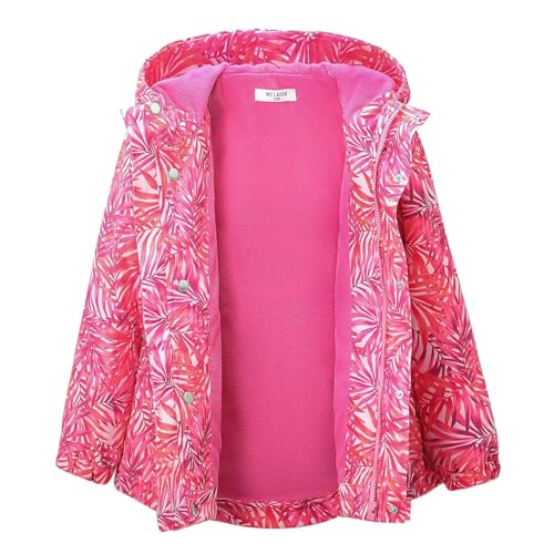 Image of WELAKEN Fleece lined Jackets with Water-Resistance Frabic for Kid's & Toddler II Girl's Rain Jacket & coats