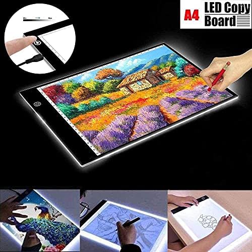 A3 Light Box with 3 Adjustable Brightness Light Pad LED Copy Board with USB Power Cable for Diamond DIY Painting, Light Drawing, Sketching, Animation, X-RAY, Tracing