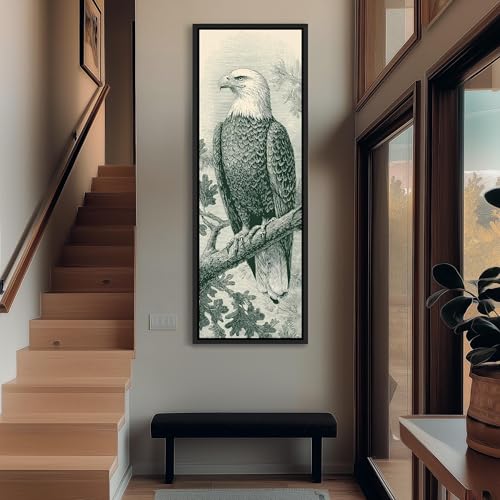 Aigle à tête blanche sur toile vintage grand format de qualité - 4