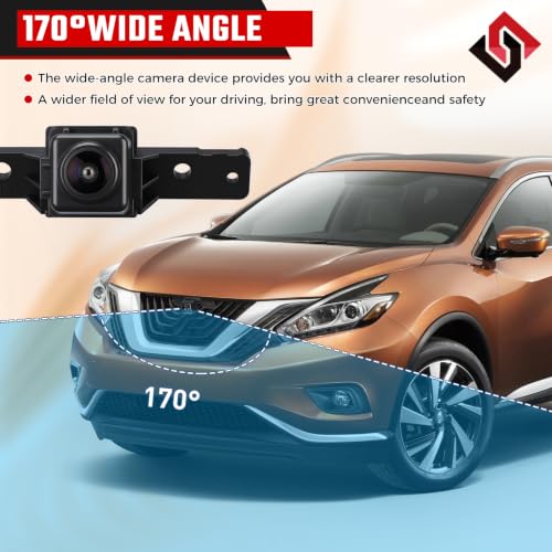 Image of Front View Camera Bumper Grille Camera OE: 284F1-4BA0A 284F1-4BA1A, Compatible with 2014-2016 Nissan Rogue 2.5L L4 Murano 2015-2019 3.5L V6