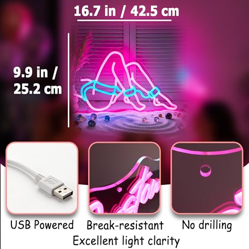 Image of Lady Neon Sign for Wall Decor Led Neon Lights Signs