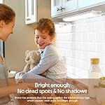 LED Under Cabinet Lighting, 12 Inch Plug in Under Counter Light Fixture, Dimmable, ETL& Energy Star, 3 Color Changing Linkable Over Sink Lighting for Kitchen, Office, Garage, Workshop