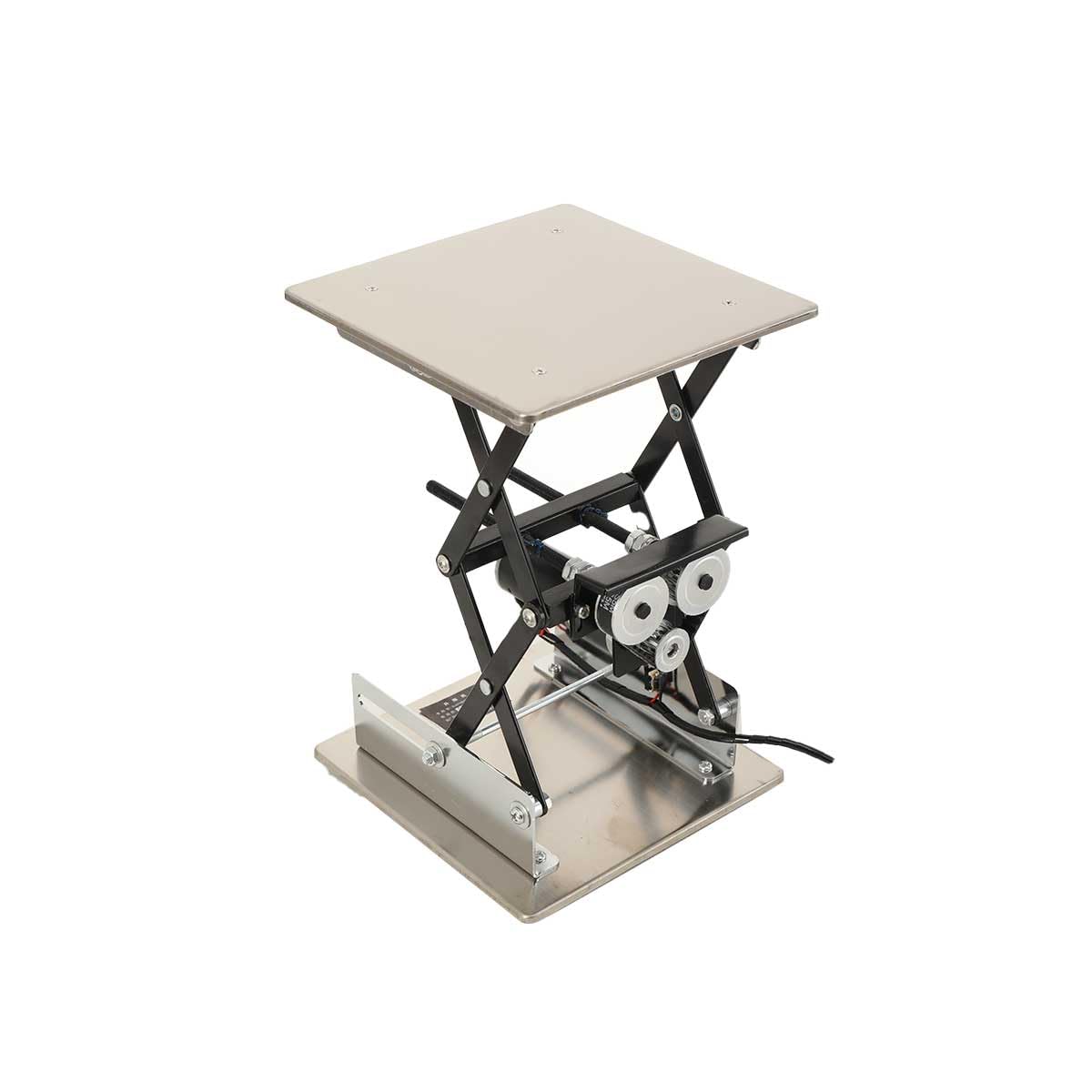 Elektrische Hebebühne Laborhebebühne aus Edelstahl, 200 × 200 mm Kleines Fernbedienung Heber Hubtisch, Hubbereich 100–307mm, Maximal Unterstützte Gewicht 10KG