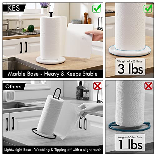 Kes Paper Towel Holder Kitchen Standing Paper Towel Roll Holders With Marble Base For Standard Or Jumbo-Sized Rolls Matte Black, Kph100-Bk #TOP1