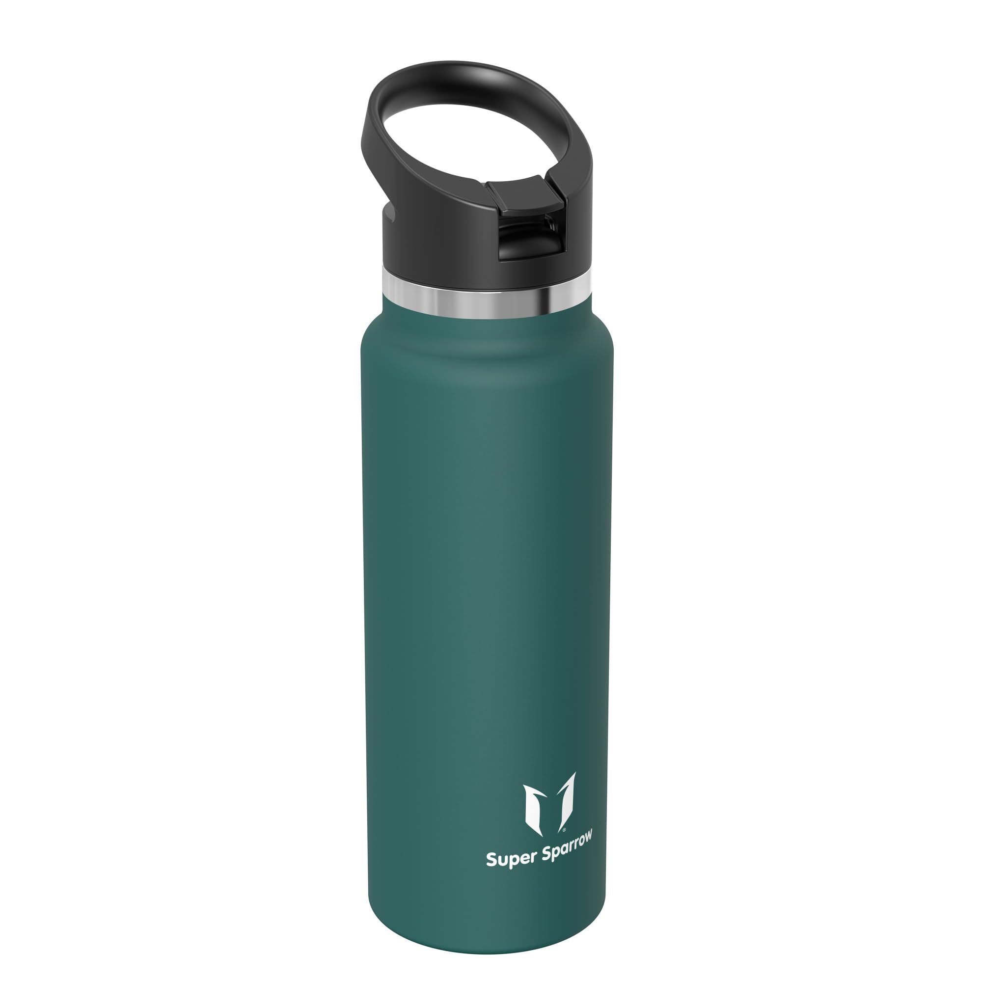 Super Sparrow Borraccia Termica - 500ml, 750ml, 1000ml, 1.2L, 1.5L- SwivelSip Inox Bottiglia - Senza BPA Borracce Termiche, Borraccia Ergonomica per Bambini, Sportiva, Bici, Campeggio, Palestra