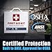 EVERLIT CARE 2-Shelf OSHA-Compliant First Aid Kit, ANSI Class A 50 Person Emergency First Aid Cabinet for Buiness, Job Site, Industrial Manufacturing Facility, Restaurant, and Kitchen