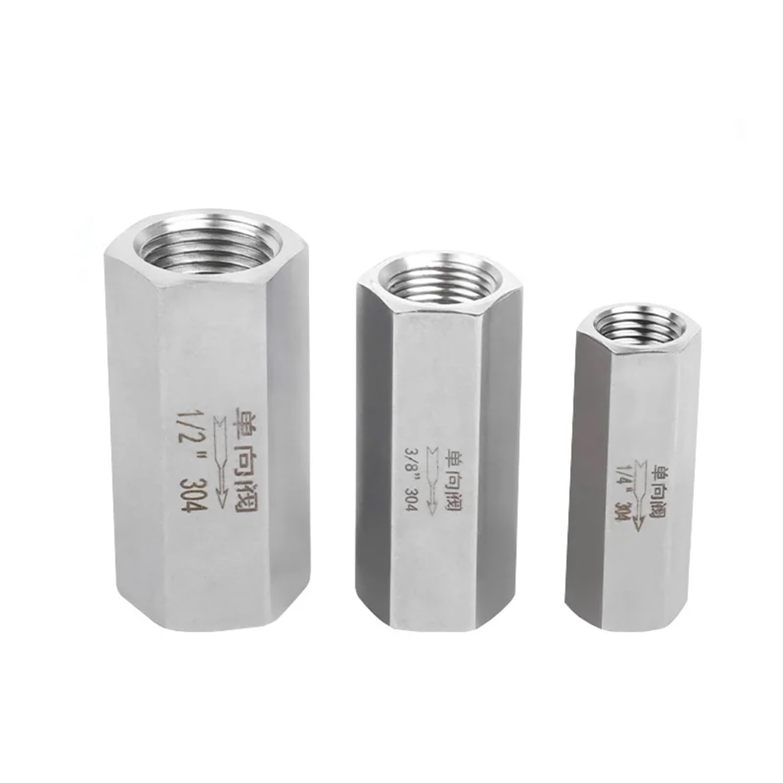 Válvula de retención hembra BSPT de 1/8'', 3/8'', 1/2'', 3/4'' y 1'' de acero inoxidable de alta presión y 24 bar, unidireccional, antirretorno for agua de vapor.(3/4")