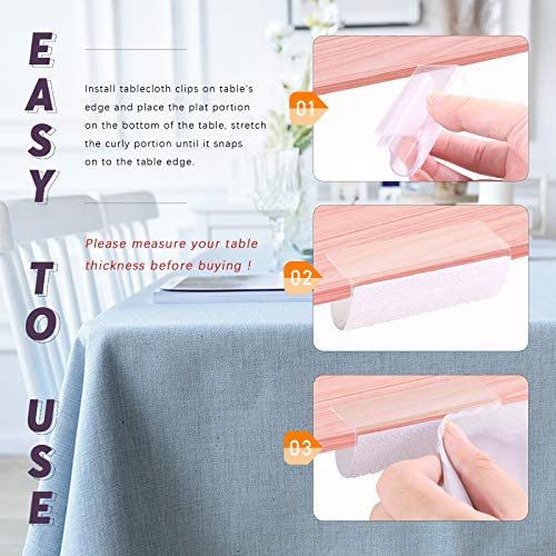 Swpeet 30Pcs Table Skirting Clips Kit, Tablecloth Clips for Table 3/4" - 1" with Hook and Loop Perfect for Wedding Home Meeting Party Picnic Patio Banquet Indoor Outdoor Events by Swpeet - Image 5