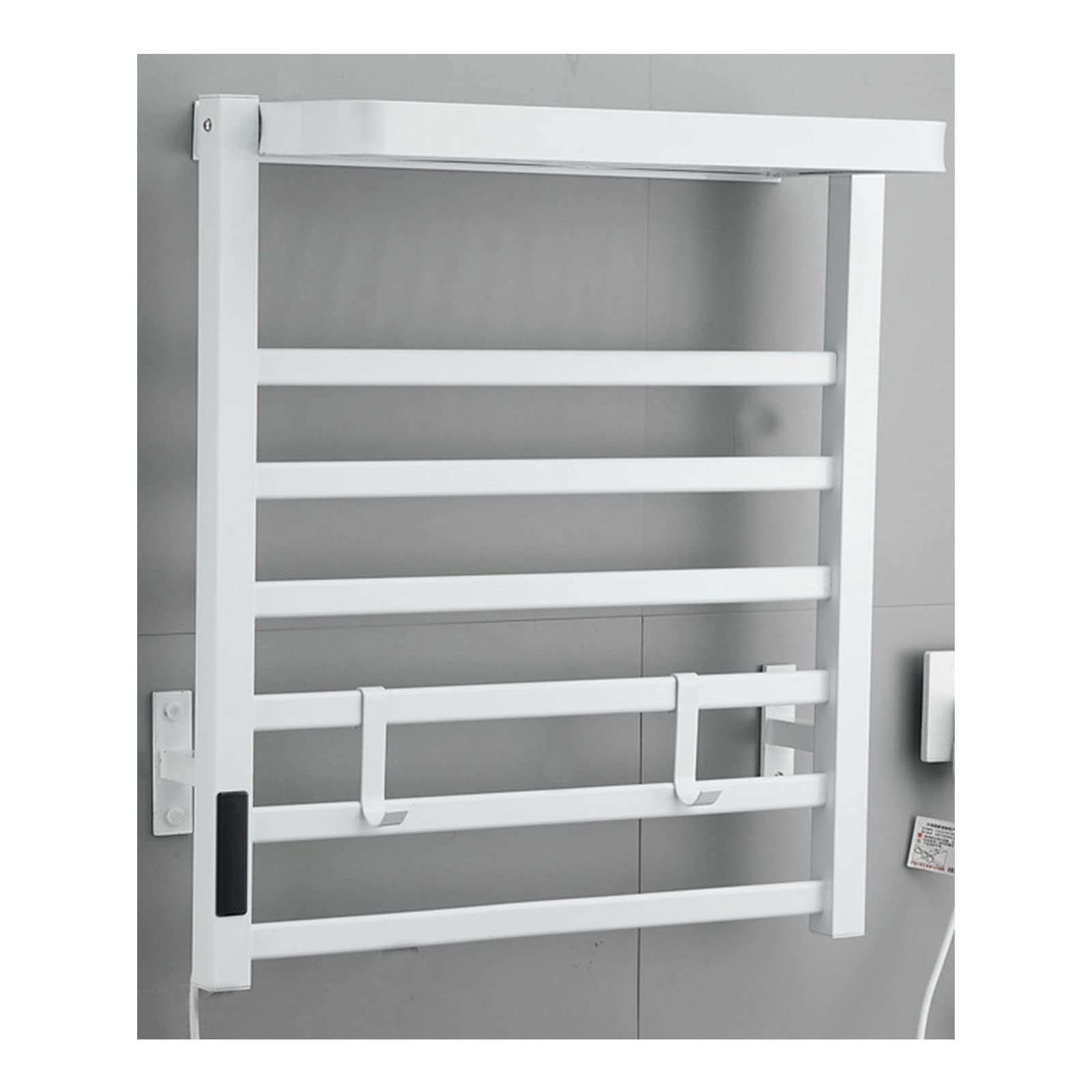 Toallero de baño calefactado con estante superior para un invierno cálido en casa 1