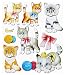 Produktbild Stickerkoenig Wandtattoo 3D Sticker Wandsticker - niedliche Katzen, Katze Cats Kätzchen Set #555 Kinderzimmer Deko auch für Wände, Fenster, Schränke, Türen etc auf Bogen