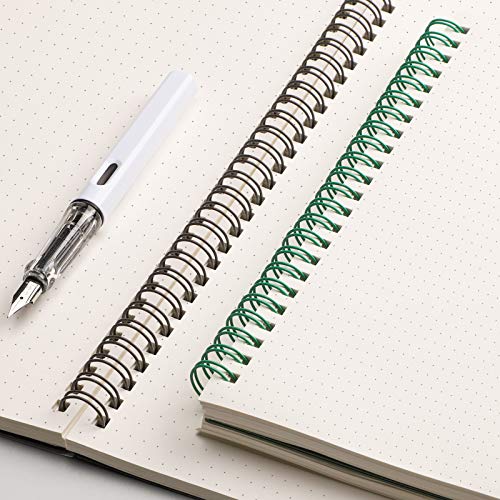 Emshoi Dotted Journal Spiral Notebook 7.48" X 10.15" - 2 Pack 320 Pages 100Gsm Thick Paper, B5 Dot Grid Notebook, Plastic Hardcover Journals For Writing Drawing Women Men Work School Supplies #TOP3