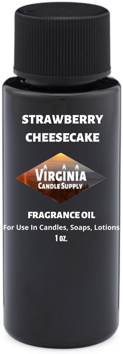 Strawberry Cheesecake Fragrance Oil (1 oz Bottle) for Candle Making, Soap Making, Room Sprays, Lotions, Car Fresheners, Slime, Bath Bombs, Warmers