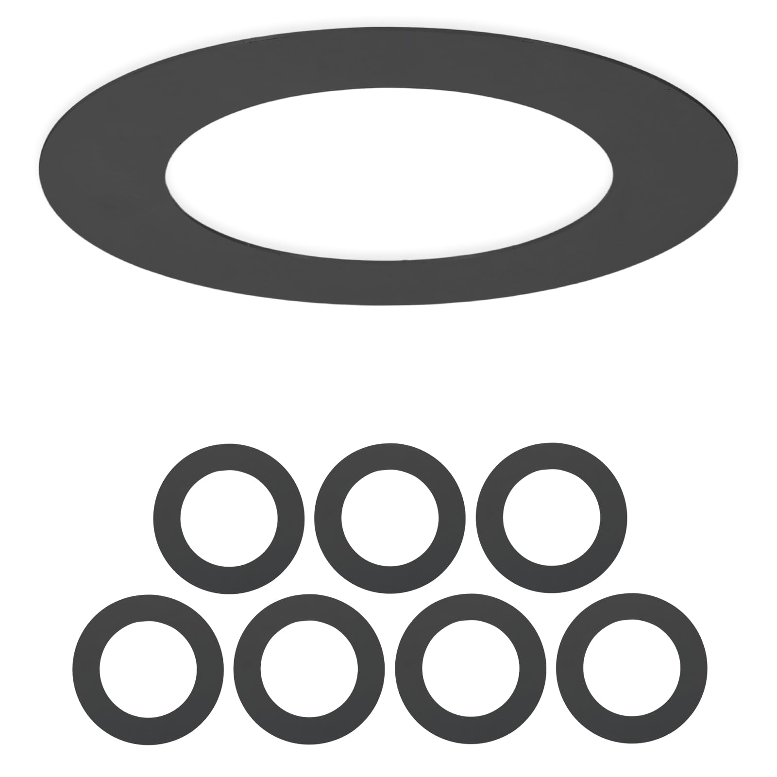VIAPUICE Ceiling Medallion 170mm OD 109mm ID Light Goof Ring 8Pcs Black