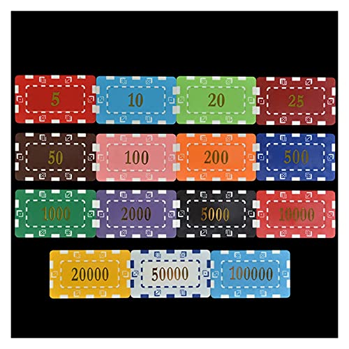 Lqian Poker Chip Set Poker Chips Square Poker Chips With Gilding Denomination 32G Iron/Abs Poker Chips Entertainment Chip Insert Metal 25 Pcs/Lot (Color : 1000 Black) #TOP3