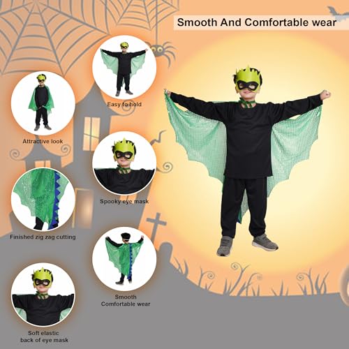 Image of Kaku Fancy Dresses Dance Butterfly Wings, Dragon Wings, Fabric Wings for Kids | Soft Fabric Wings Dancing Costume For Unisex - Multicolor, Fress Size