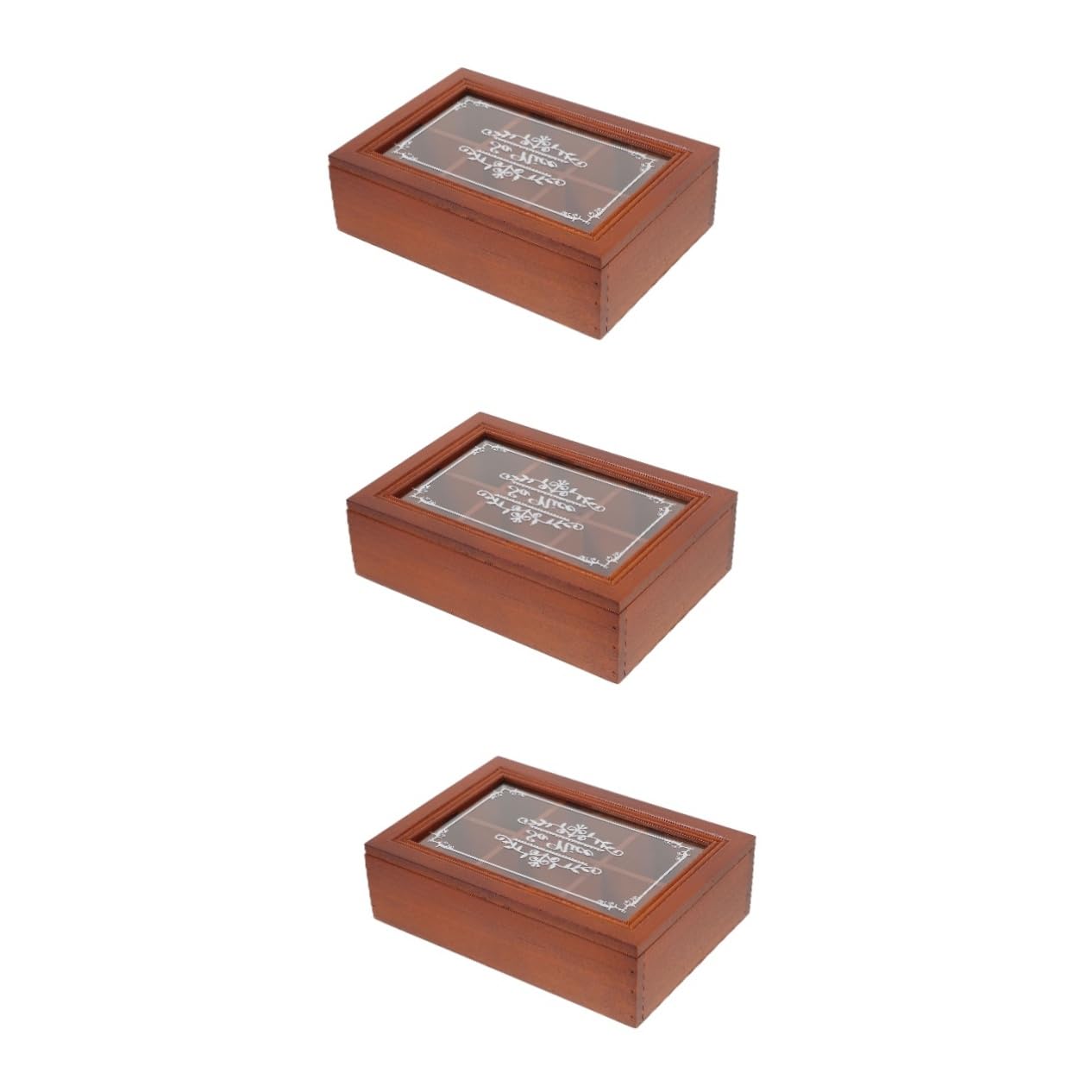 LABRIMP 3piezas Organizador De Bolsas De De Madera Vintage Compartimentos Caja De Almacenamiento Para y Contenedor Multiusos Para y Diseño Elegante y Práctico