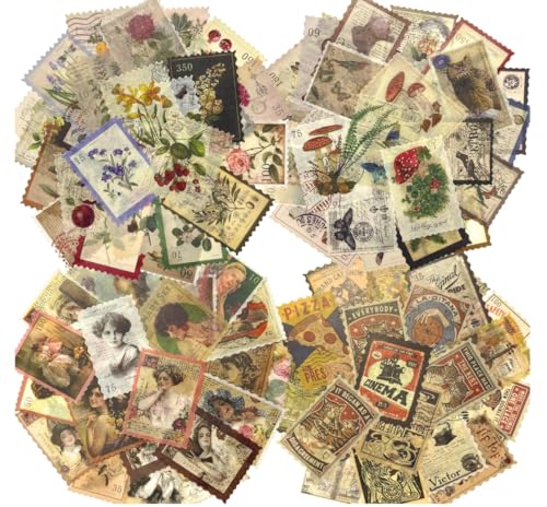 240 Scrapbooking Autocollants, Vintage Rétro Washi Sticker Set pour Scrapbook Bullet Journal Notebook Portable Guitare Valise Album Livres