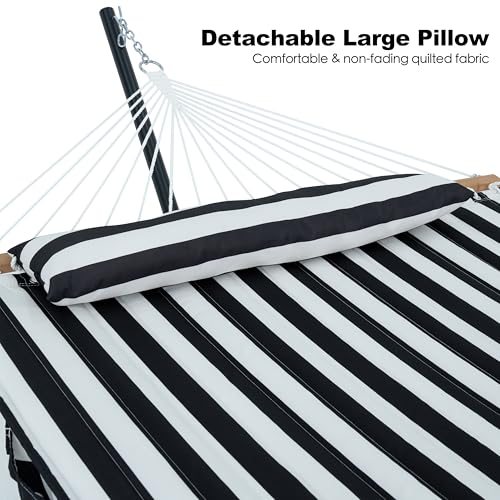 Image of GAFETE 2 Person Hammock with Stand for Outside, Heavy Duty Steel Stand