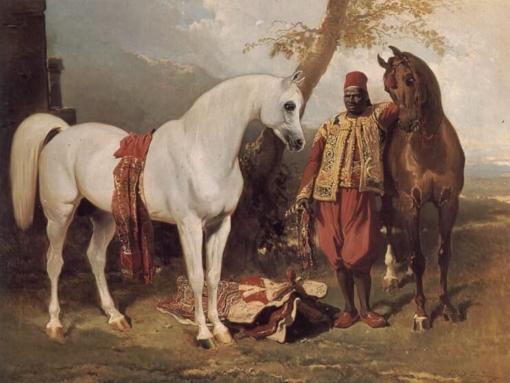 Cuadro Los montes de Abd El Kader de Alfred Dedreux con acabado lienzo de alta calidad