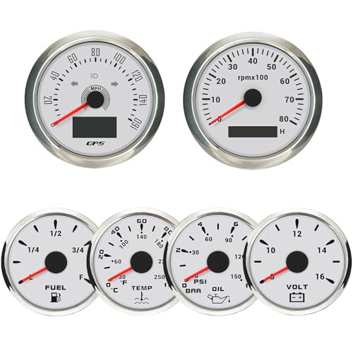 Compteur de vitesse GPS classique étanche avec compte-tours intégré et 7 couleurs