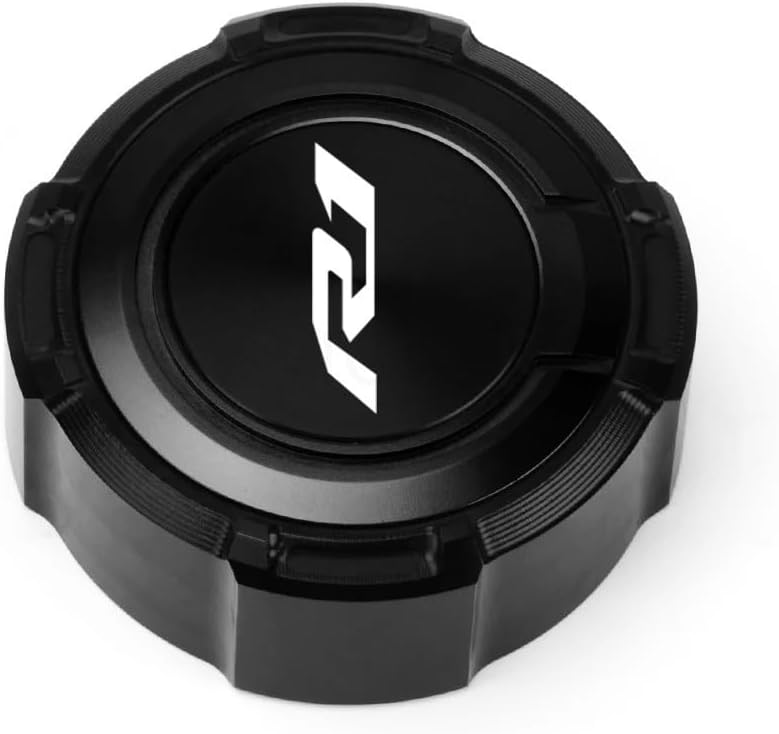 Motorcycle Oil Filler Caps, Motorcycle Rear Brake Fluid Cap CNC Master Cylinder Reservoir Cover For YZF-R1 YZF R1 R3 R6 R25 MT03 MT07 MT09 MT10