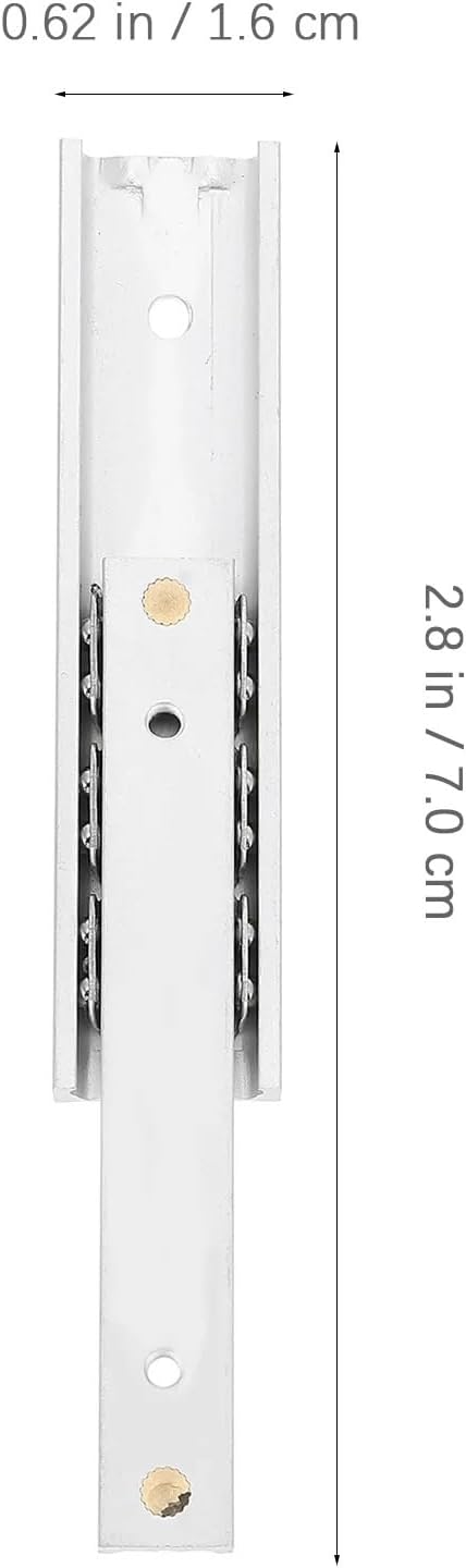 2 Pcs Drawer Slides Furniture Cupboard Dressing Table Aluminum Alloy Miniature Cabinet Rails