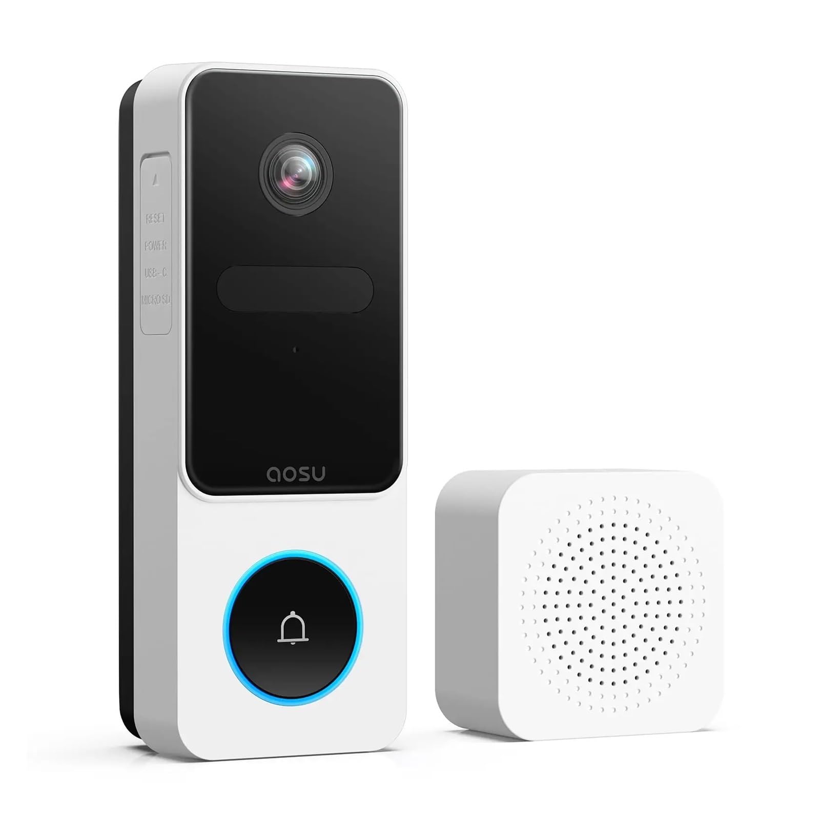 Sonnette vidéo sans fil 3P avec interphone vidéo extérieur Alexa