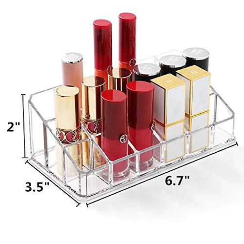Weiai Lipstick Holder 18 Spaces Lipgloss Organizer, 3 Rows - Multi Level, Makeup Holder & Cosmetics Storage Display3