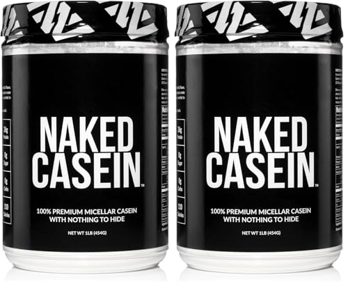 Image of NAKED Casein - 1Lb Micellar Casein Protein - Bulk, Zero Carb, GMO-Free, Gluten Free, Soy Free, Preservative Free - Stimulate Muscle Growth - Enhance Recovery - 15 Servings (Pack of 2)