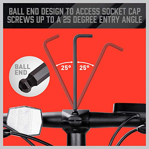 36-Pieces Ultimate Allen Wrench Set, Premium Hex & Torx Key Set, Sae & Metric Hex, Ball End Torx Wrenches With Extra #TOP6