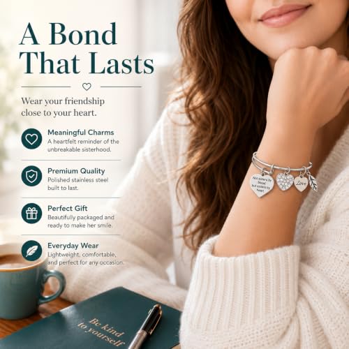 Image of Infinity Collection Best Friends Bracelets- Not Sisters By Blood But Sisters By Heart Bracelet- Friend Jewelry- Gift for Friends