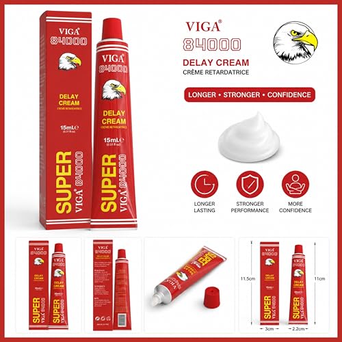 Image of Super Viga 84000 Delay Cream for Men (15ml) (0.50 Fl Oz (Pack of 1)