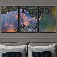 3 Piece Framed Canvas Wall Art Wild Animals Dramatic Hallway Canvas Prints Home Artwork Decoration for Living Room,Bedroom - 16