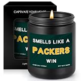 Smells Like A Win Scented Candle Football Themed Merch Fan Shop Men Women Sport Stuff Gear Decor Green Bay Team Accessories Bf Boyfriend Naughty Weird Novelty Cool Special Present Funny Gift