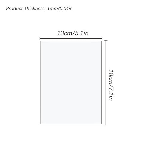 Miniatura 2 de Paquete de 10 láminas de acrílico transparente de 5 x 7 pulgadas de grosor, hoja de plexiglás transparente, tablero de plexiglás de plástico,