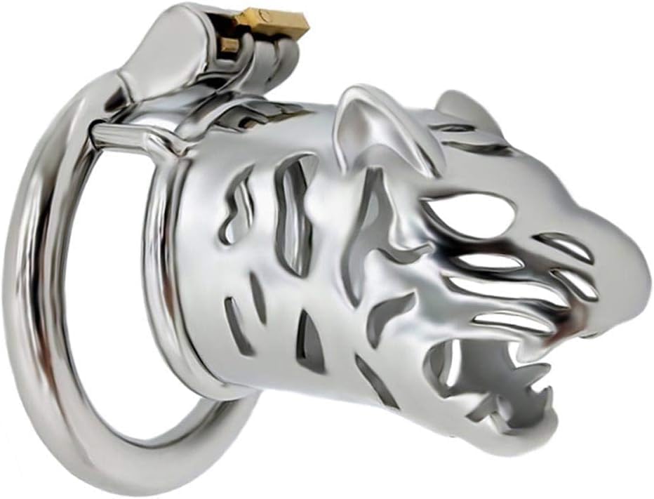 Male Chastity Cage with Lock and Key - Bondage Chastity Belt for Penis Control, Ideal for Couples' Sex Games and Intimate Bondage Play with 45mm Circle Ring(40mm Ring)