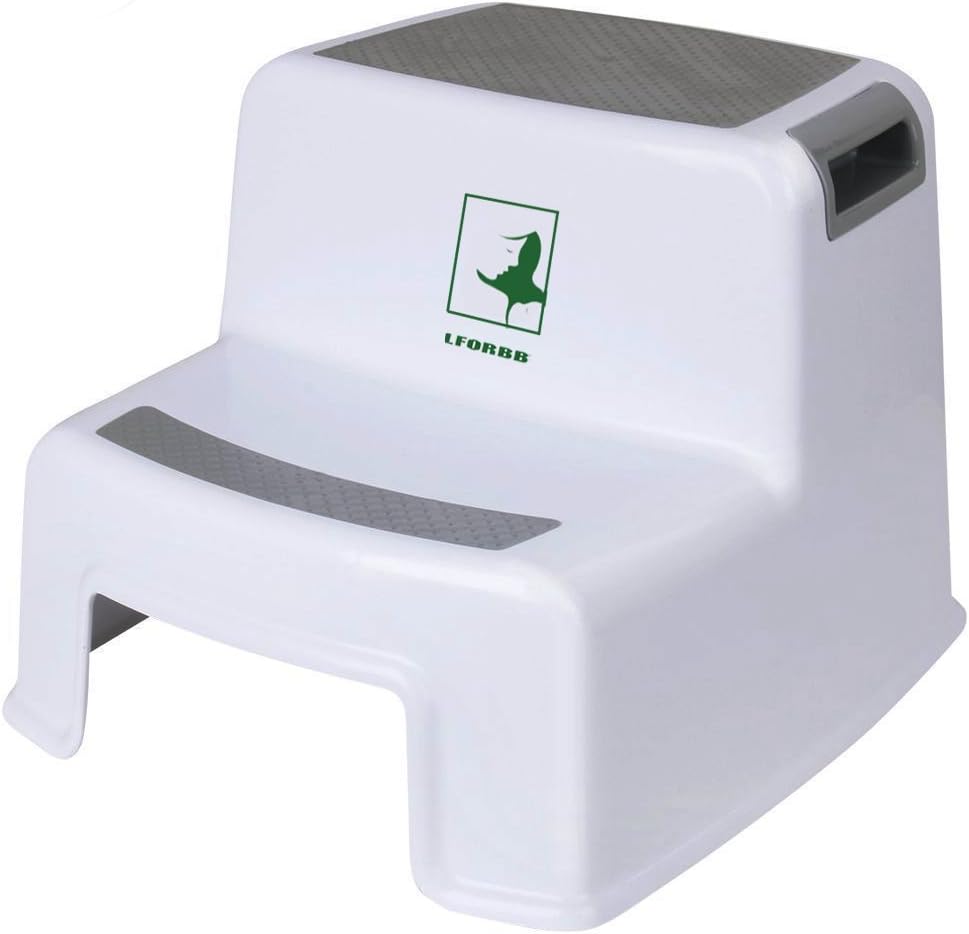 Non-slip Step Stool for Kids -- washstand step stool for kids- Toddler's Stool for Potty Training and Use in the Bathroom or Kitchen (1 Pack GREY)
