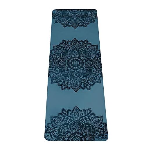 Yoga Design Lab The Infinity Mat Tappetino da Yoga | Ecologico, Morbido ed Antiscivolo per Un’aderenza impareggiabile | Include Una Tracolla! (Mandala Teal)