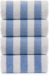 Large Turkish Beach Towel, Pool Towel with Cabana Stripe, Eco Friendly, 100% Turkish