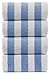 Large Turkish Beach Towel, Pool Towel with Cabana Stripe, Eco Friendly, 100% Turkish Cotton (Blue 4 Pack 30x60 inches) by Turkuoise Towel