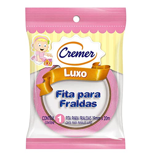 Fita Fralda Rosa 19 mm x 20 M, Cremer