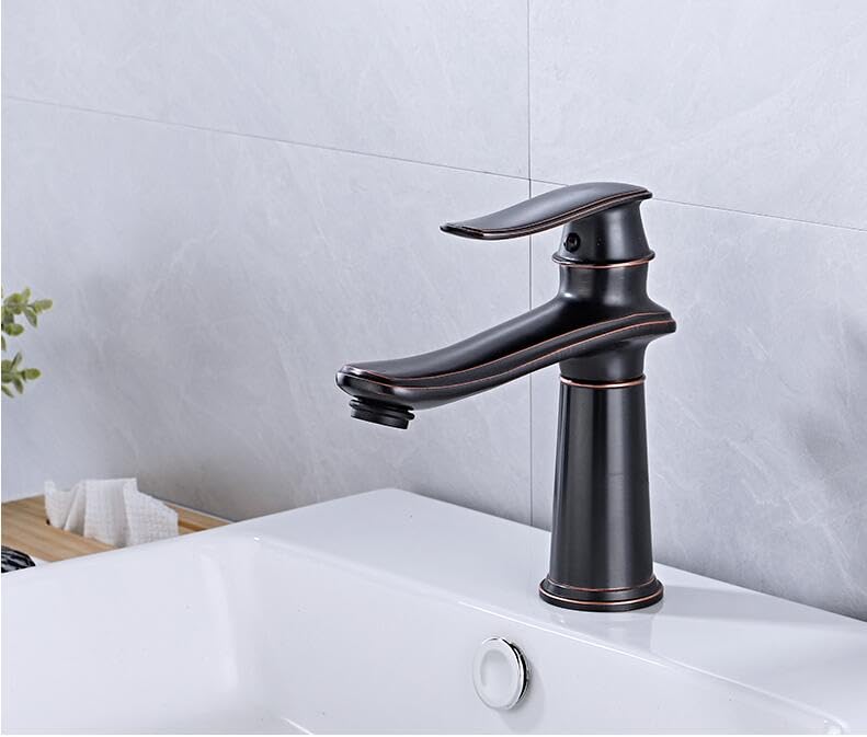 Robinet de salle de bain ORB en laiton mitigeur de luxe pour évier de toilette rétro