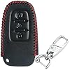 EASYGUARD LC01 genuine Leather case Cover Protector Case 1pc EC002 & EC003 PKE ALARM KEY FOB remote control 001, Black