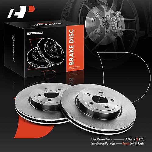 A-Premium 13.58 inch (345mm) Front Vented Disc Brake Rotors Compatible with Dodge and Chrysler Models - 300 2005-2023, Challenger 2009-2023, Charger 2006-2023, Magnum 2005-2008, 2-PC by A-Premium - Image 7