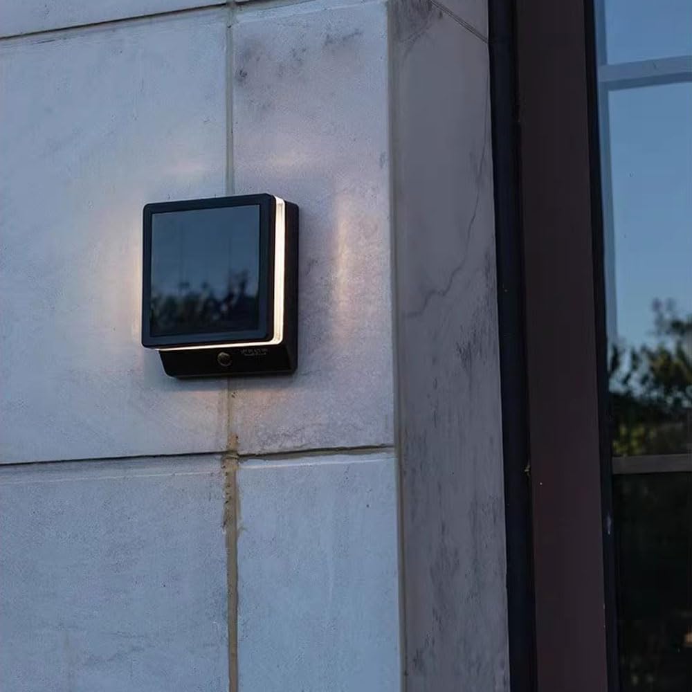 Dekoracyjne lampy słoneczne Led do ogrodzeń, wodoodporne zewnętrzne ruchome światła słoneczne, składane światła słoneczne na ganek, zewnętrzne do drzwi, szopy, patio, garażu, podwórka, dekoracyjne